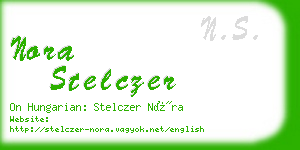 nora stelczer business card